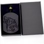 Black Obsidian Precious Stone Wolf Totem Pendant Necklace,Wolf Backer Healing Jewelry Unisex