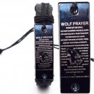 Wolf Prayer Braided Rope Leather Unisex Bracelet Yak Bone Carved Logo Fashion Jewelry