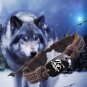 1pcs Wolf 8 Vintage Braided Woven Rope Leather Unisex Bracelet Yak Bone Carved Logo