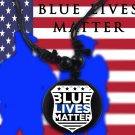 Blue Lives Matter4 Vintage Braided Woven Rope Leather Unisex Necklace Yak Bone Carved Logo