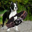 Pitbull 2 Vintage Braided Woven Rope Leather Unisex Bracelet Yak Bone Carved Logo