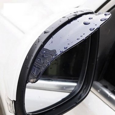 Universal Car Rearview Mirror Eyebrow Rain Block Blades Flexible PVC Back Mirror Rain Shade