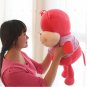 Children Plush Stuffed Toy Hippos with strip clothes Baby Kids Toy (RED)