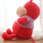 Children Plush Stuffed Toy Hippos with strip clothes Baby Kids Toy (RED)