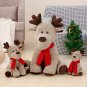 28cm Simulation Christmas Elk Plush Toy Stuffed Soft Deer Xmas Home Decoration Ornaments