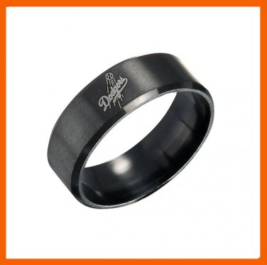 LOS ANGELES DODGERS BASEBALL CHAMPIONSHIP TEAM BLACK STAINLESS STEEL MEN RING