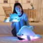 45cm Blue Colorful Led Light Pillow Cushion Cute Dolphin Stuffed Plush Doll Toy Girl Birthday Gift