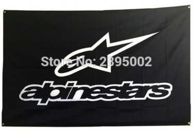 90x150cm NEW ALPINESTARS Flag Racing GP Motorcycle Banner Flag Polyester grommets Custom metal holes