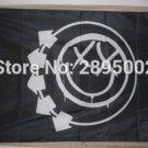 Blink 182 Feeling This black Smiley face flag Polyester grommets 3' x 5' Banner metal holes Flag