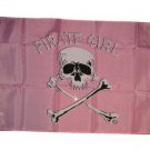 40x60cm Jolly Roger Pirate Girl Pink Skull Polyester Outdoor Banner Flag