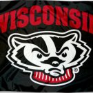 Wisconsin Badgers Black College Nylon Indoor Outdoor Flag 3' x 5' Custom Flag