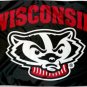 Wisconsin Badgers Black College Nylon Indoor Outdoor Flag 3' x 5' Custom Flag