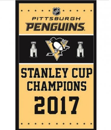 Pittsburgh Penguins 2017 Stanley Cup Champion Flag 3X5FT Banner NHL flag (STC)
