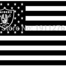 Oakland Raiders US flag with star and stripe 3x5 FT Banner 100D Polyester NFL flag