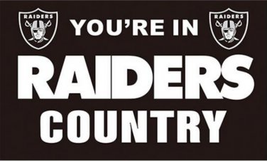 3x5ft Oakland Raiders Flag Polyester Banner 90x150cm white sleeve RAIDER NATION (STA)