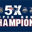 Digital Printing New England Patriots 5X Super Bowl Champions flag (STB)