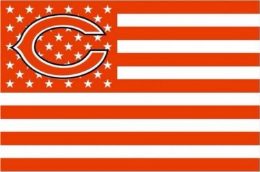 Chicago Bears US flag with star and stripe 3x5 FT Banner (STC)