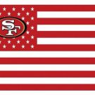 San Francisco 49ers USA With Stars and Stripes Flag 3X5FT banner (STC)