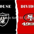 3x5 ft Oakland Raiders VS San Francisco 49ers house divided flag