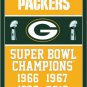 GREEN BAY PACKERS SUPER BOWL CHAMPIONS FLAG polyester digital print banner