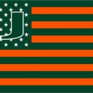 3ftx5ft Miami Hurricanes flag 100D Polyester Flag metal Grommets NCAA flag (STA)