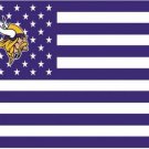 Minnesota Viking US flag with star and stripe 3x5 FT banner (STA)