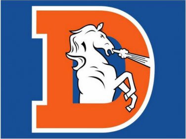Denver Broncos Old Logo nation Flag 3ft x 5ft Polyester NFL Team Banner (STD)
