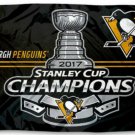 Pittsburgh Penguins 2017 Stanley Cup Champions Flag 3x5ft (STD)