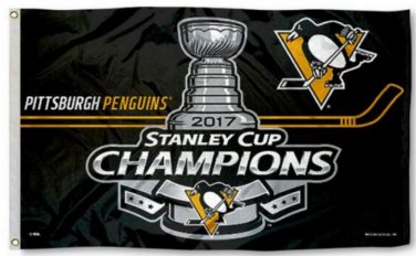 Pittsburgh Penguins 2017 Stanley Cup Champions Flag 3x5ft (STD)