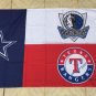 Dallas Cowboys Texas Rangers Dallas Mavericks Dallas 3 team flag 100D Polyester Flag