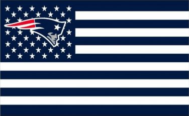 New England Patriots US flag with star and stripe 3x5 FT banner (STA)