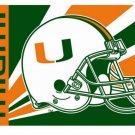 University of Miami Hurricanes USA NCAA Flag 3ft x 5ft 150X90CM banner 100D polyester flag