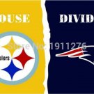 3x5 ft Pittsburgh Steelers VS New England Patriots house divided flag