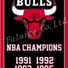 Chicago Bulls flag 3ftx5ft Banner 100D Polyester Flag metal Grommets Polyester Banner Flying