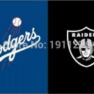 Los Angeles Dodgers VS Oakland Raiders flag 100D polyester digital printed banner 150x90cm
