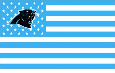 Carolina Panthers US flag with star and stripe 3x5 FT flag (STB)