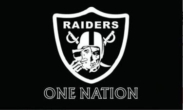 Oakland Raiders one nation flag 90x150cm polyester banner (STG)
