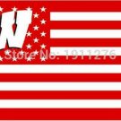 Wisconsin Badgers flag with us stars stripes 3ftx5ft Banner 100D Polyester Flag (STA)