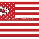 Kansas City Chiefs USA Stars and Stripes NFL flag football 3ft x 5ft Polyester Flying