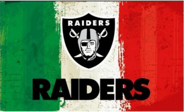 Raiders flags 3x5ft oil painting style flag with 2 Metal Grommets (STA)