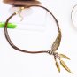 Necklace Alloy Feather Statement Necklaces Pendants Vintage Rope Chain Necklace Jewelry #2