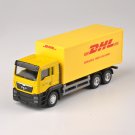 Diecast Truck 1:64 Scale Express DHL Truck Model Yellow Container Transporter Kids Toys