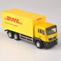 Diecast Truck 1:64 Scale Express DHL Truck Model Yellow Container Transporter Kids Toys