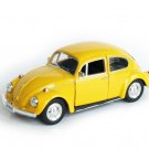 1/32 Scale Yellow VW Beetle 1967 Vintage Diecast Pull Back Car Kids Toys