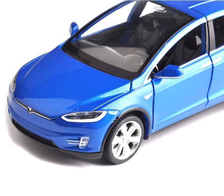 1:32 Scale Car Model X90 Tesla Blue alloy diecast Model Car W sound ...