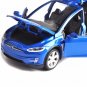 1:32 Scale Car Model X90 Tesla Blue alloy diecast Model Car W sound&light model Car Toy #1