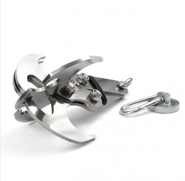 Stainless Steel Gravity Hook Carabiner Key Chain Magnet Foldable Grappling Climbing Claw Car