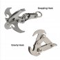 Stainless Steel Gravity Hook Carabiner Key Chain Magnet Foldable Grappling Climbing Claw Car