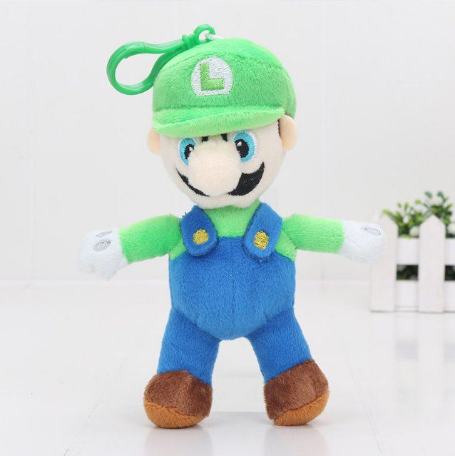 16cm Green Super Mario Plush Toys with Hook Mario bros Luigi Plush Doll ...