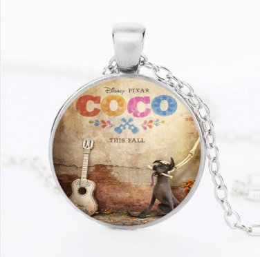 Movie Coco Pixar Figures Toys Coco Birthday Party Gift Alloy Pendants Keychain Necklace #2
